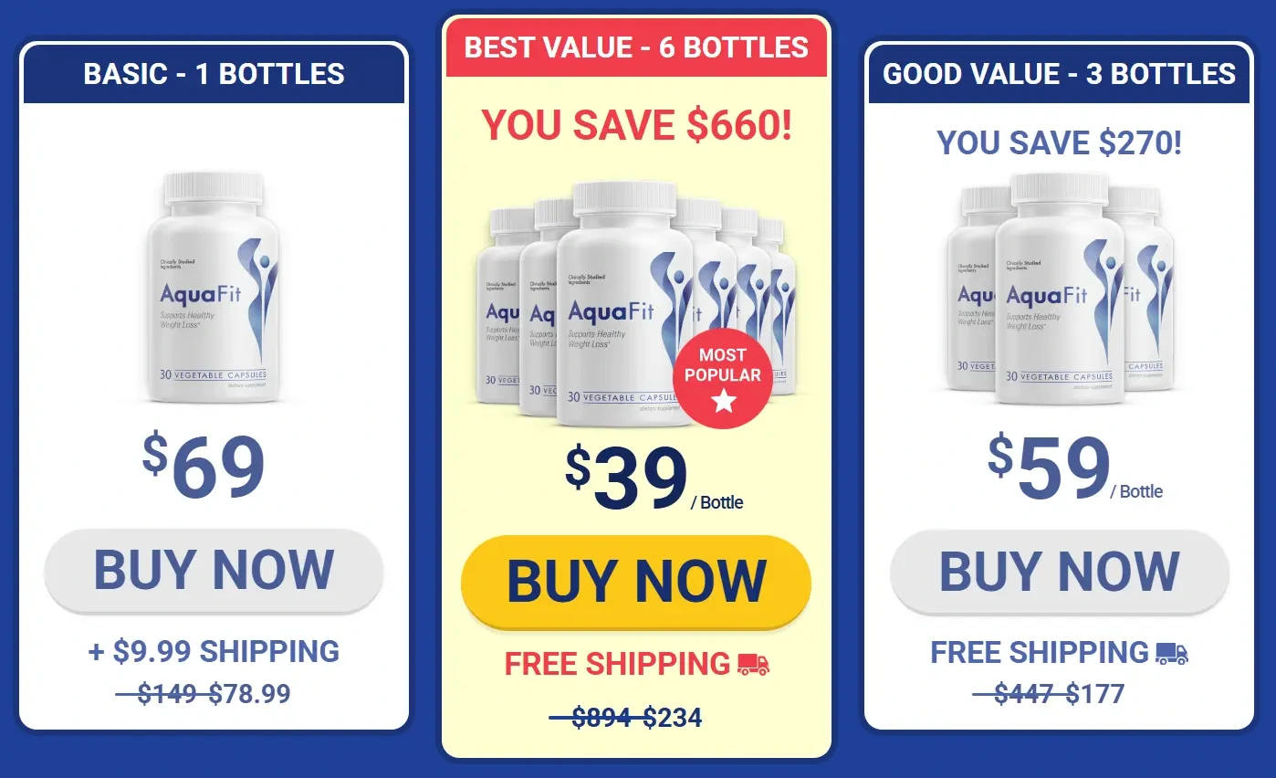 AquaFit limited-time pricing and secure ordering